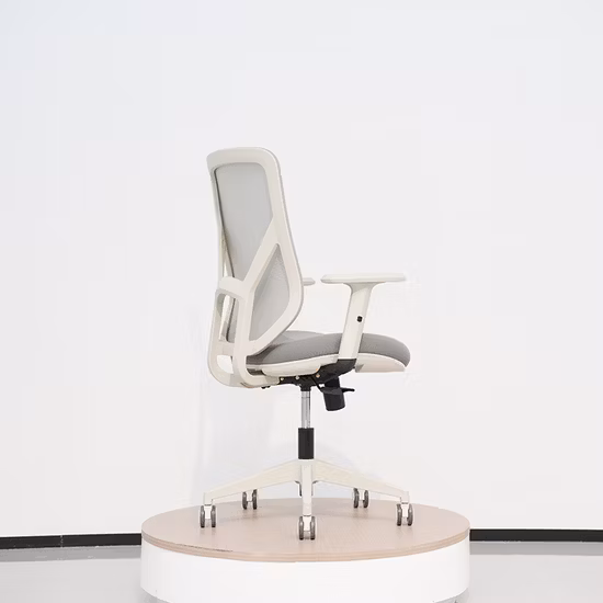 2023 Новые продукты Стул со средней спинкой и серой рамой Офисные вращающиеся стулья с сеткой